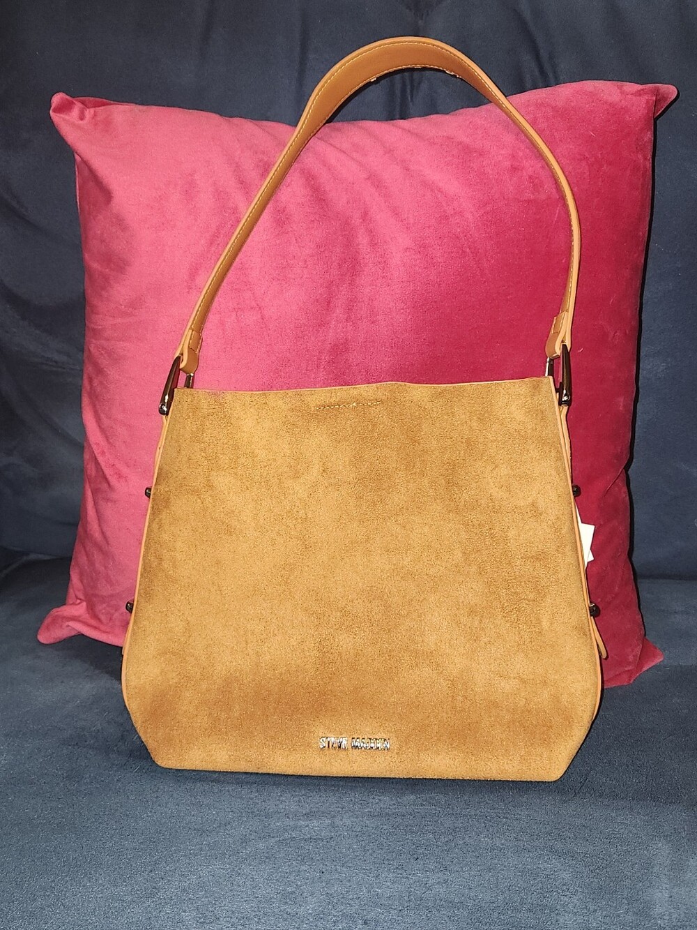 Steve Madden Caramel Suede Shoulder Bag